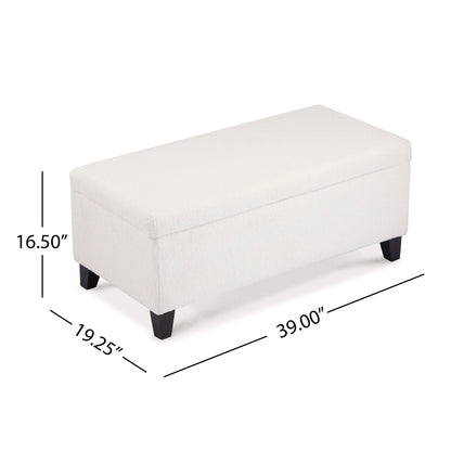 Storage Ottoman With Flip Top Lid