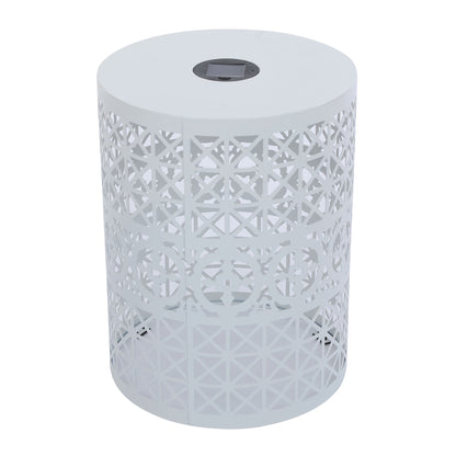 Modern Iron Solar Side Table With Built - In Light