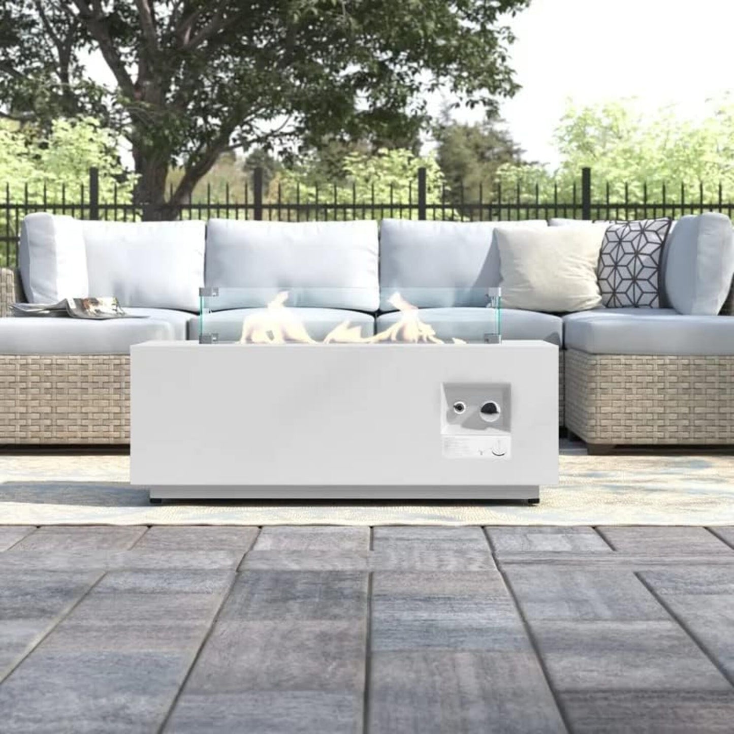 Outdoor Fire Pit Table With Lid, Fuel Versatility