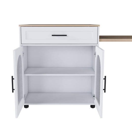 Expandable Kitchen Island With Power Outlet