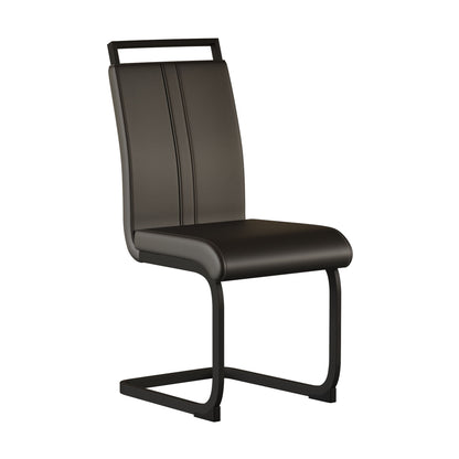 Modern Dining Chairs With High Back Upholstered Design Metal Legs