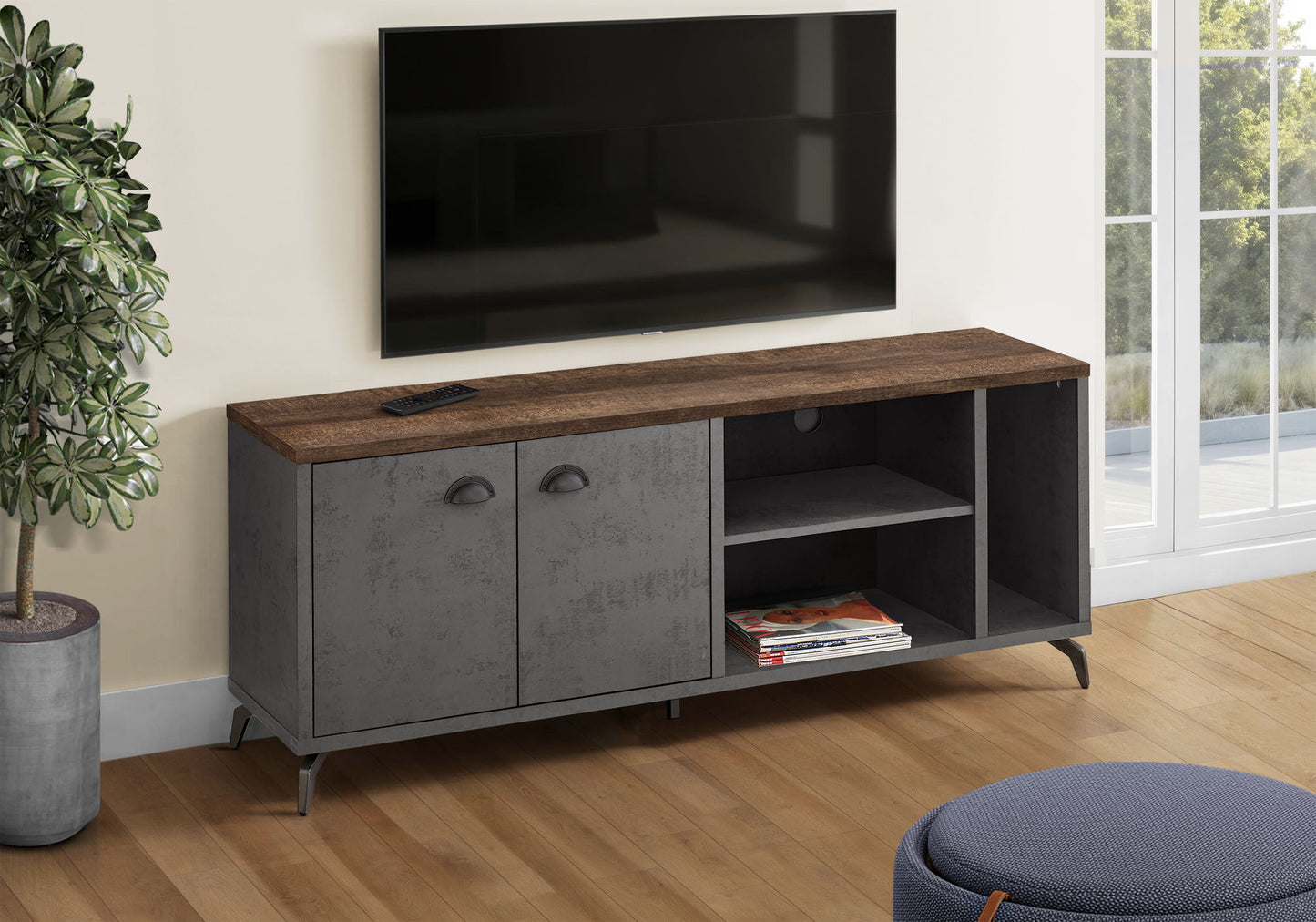 TV Stand, Console, Media Entertainment Center, Storage Cabinet, Contemporary & Modern
