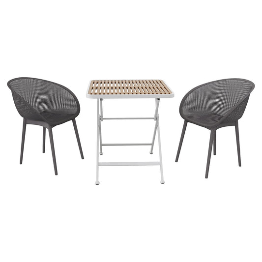 2 Pack Lounge Chair Set & Folding Square Table