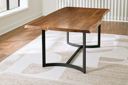 Fortmaine - Rectangular Dining Room Table - Brown / Black