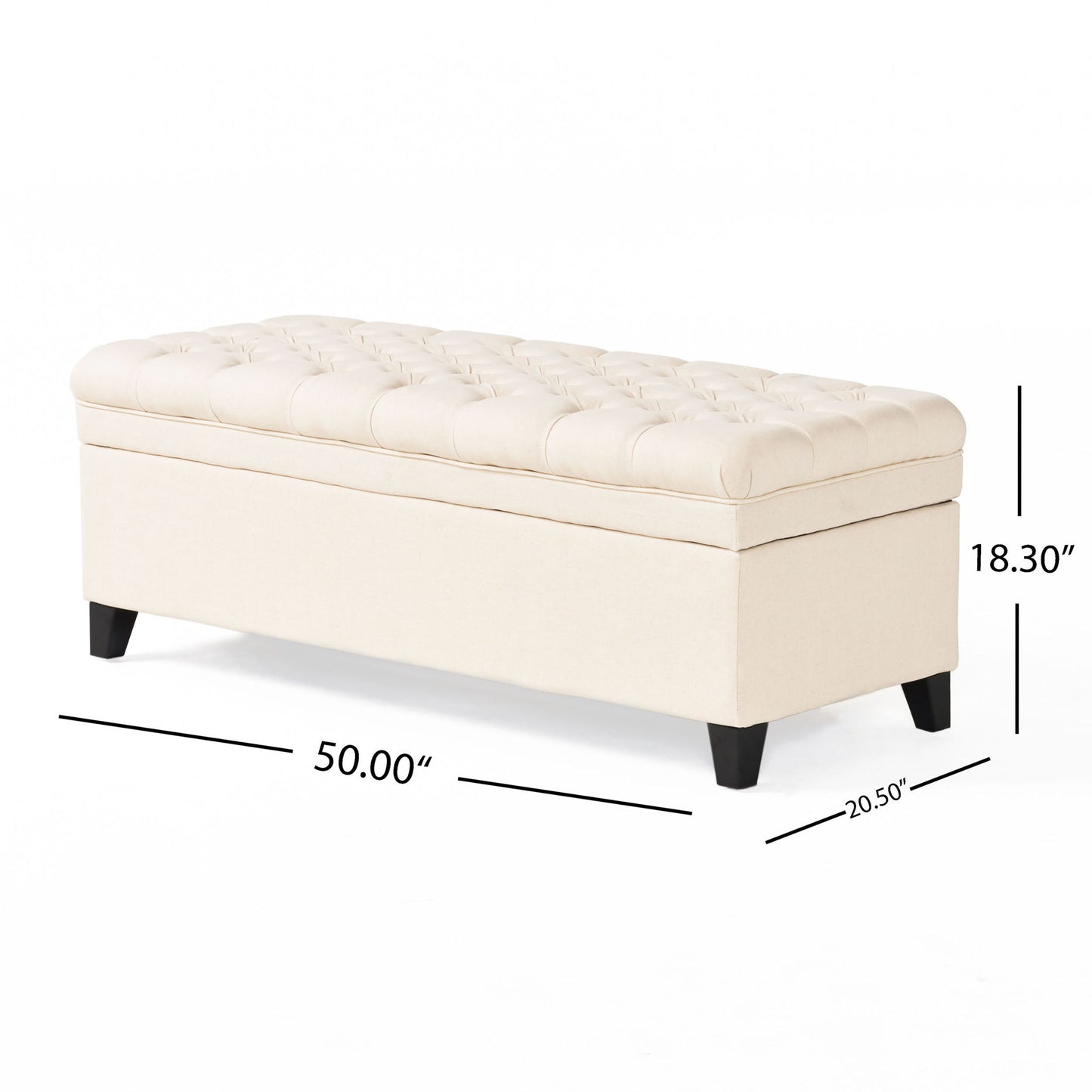Juliana - Storage Ottoman With Birch Legs