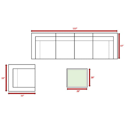 Stylish Wicker Patio Set Table