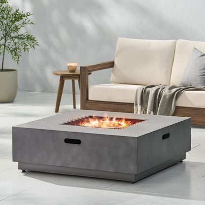 Modern Square Fire Pit With 50,000 Btu
