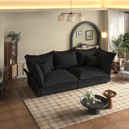 Modern Comfy Upholstered Sofa Cloud Couch, Deep Seat Couches With Multiple Large Soft Pillows