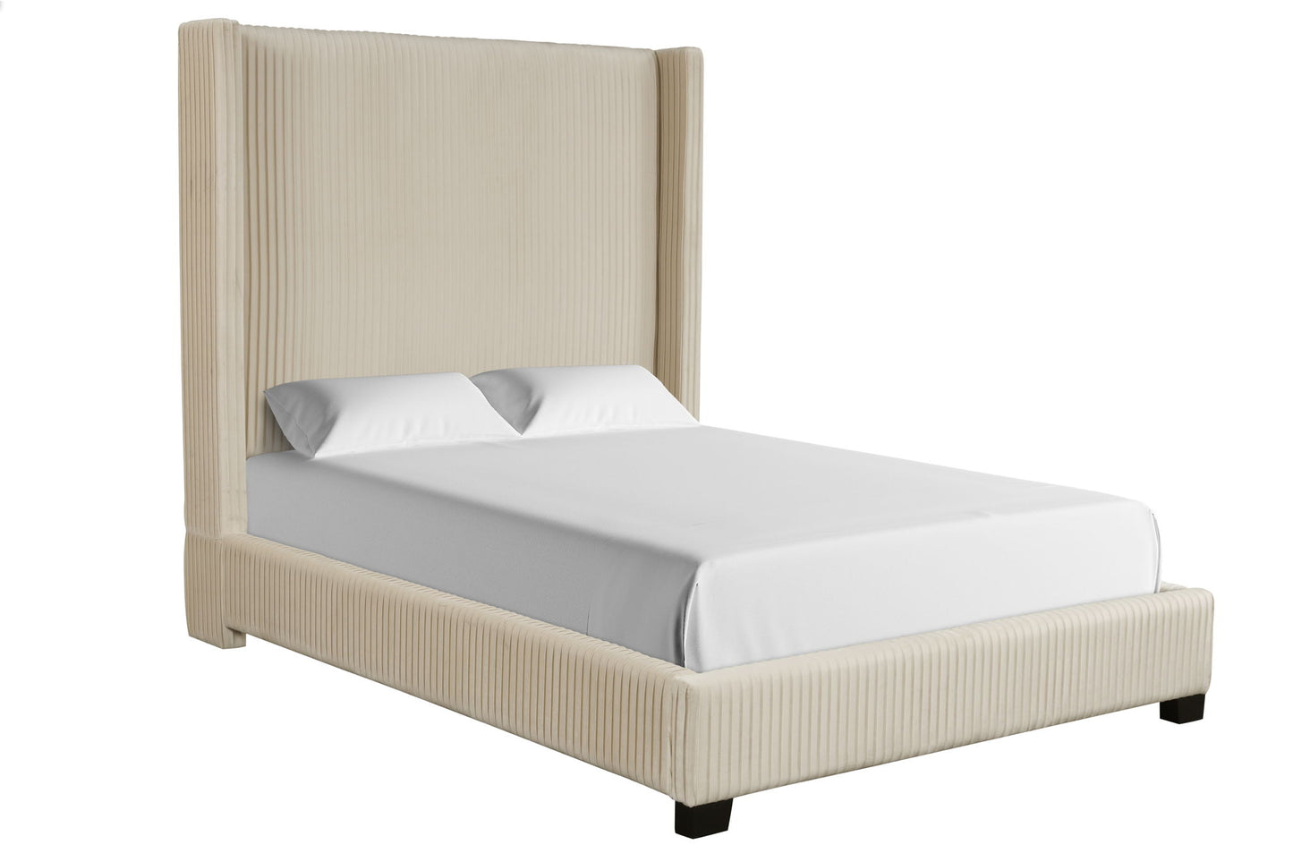 Upholstered Bed, Space-Saving Design