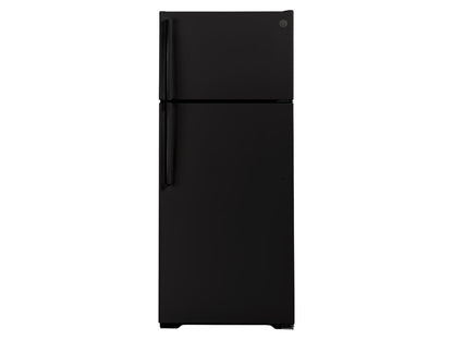 GE 17.5 Cubic Foot Top Mount Refrigerator - Black