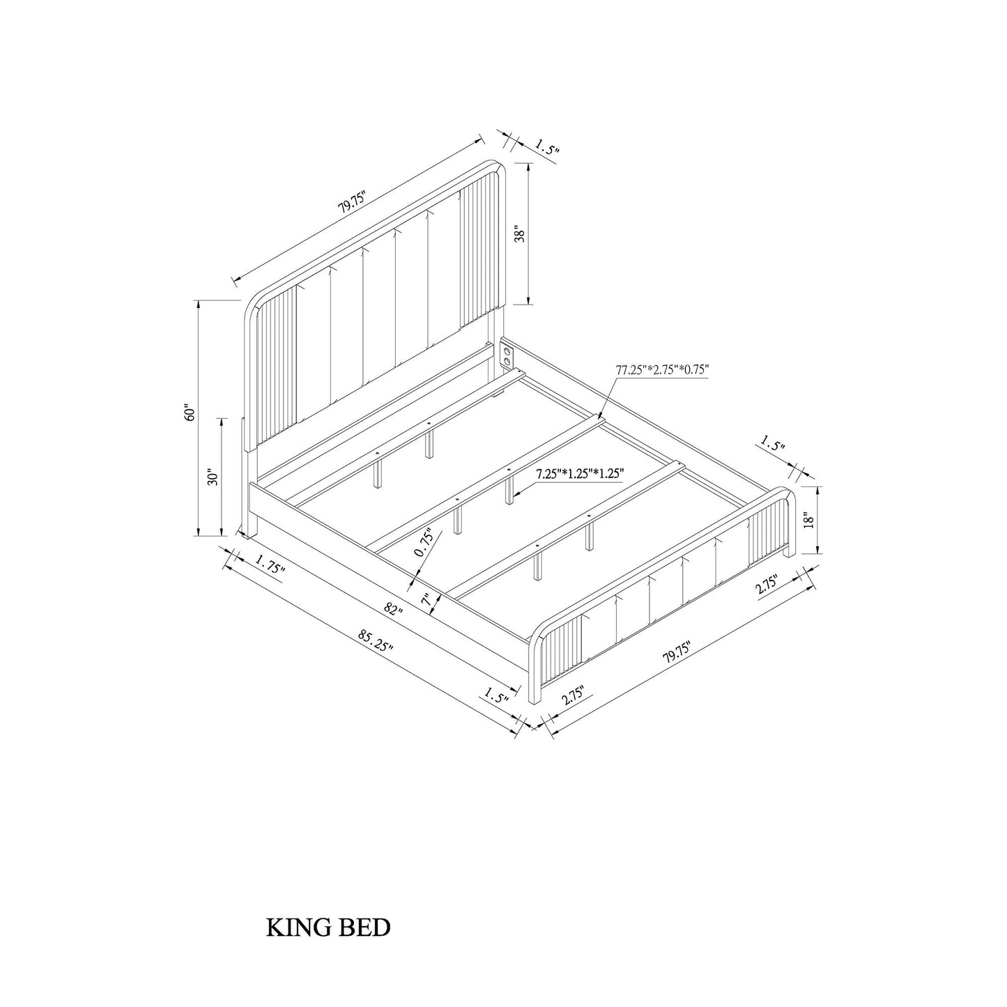 Beverly - Bed With Fluted Detailing