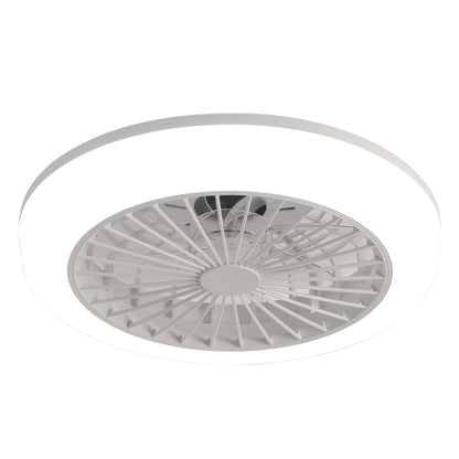 Bladeless Ceiling Fan With Light And Remote Control - White