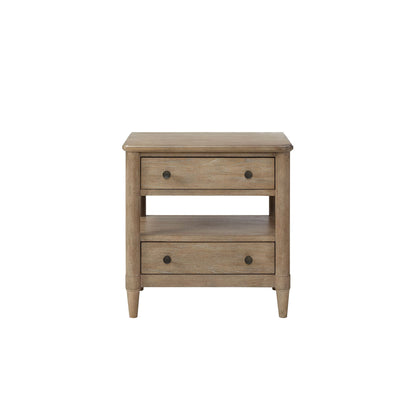 Open Nightstand With 2 Drawers