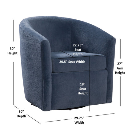 Oaklynn - Barrel Style Swivel Accent Chair