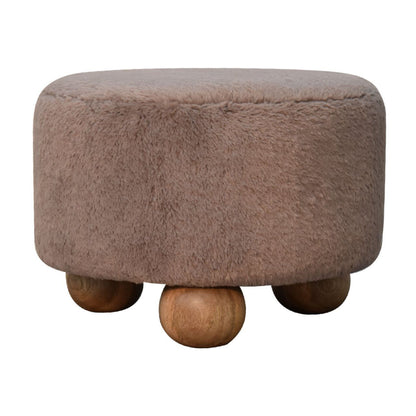 Round Ball Footstool - Mocha