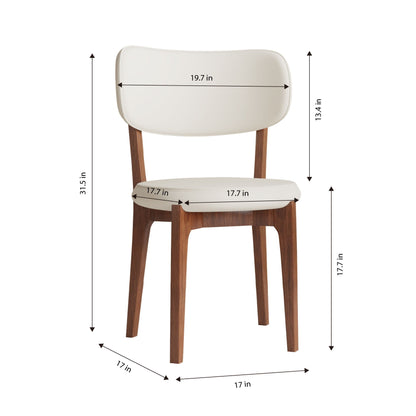 Modern Dining Chairs, Comfortable For Dining Room (Set of 2) - Orange