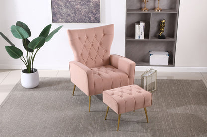 Accent Chair With Ottoman, Comfy Armchair For Living Room