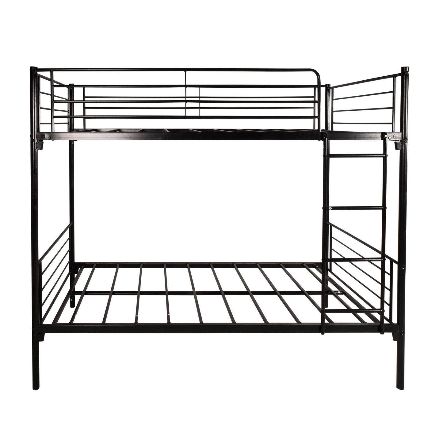 Space Saving Bunk Bed With Metal Frame And Ladder