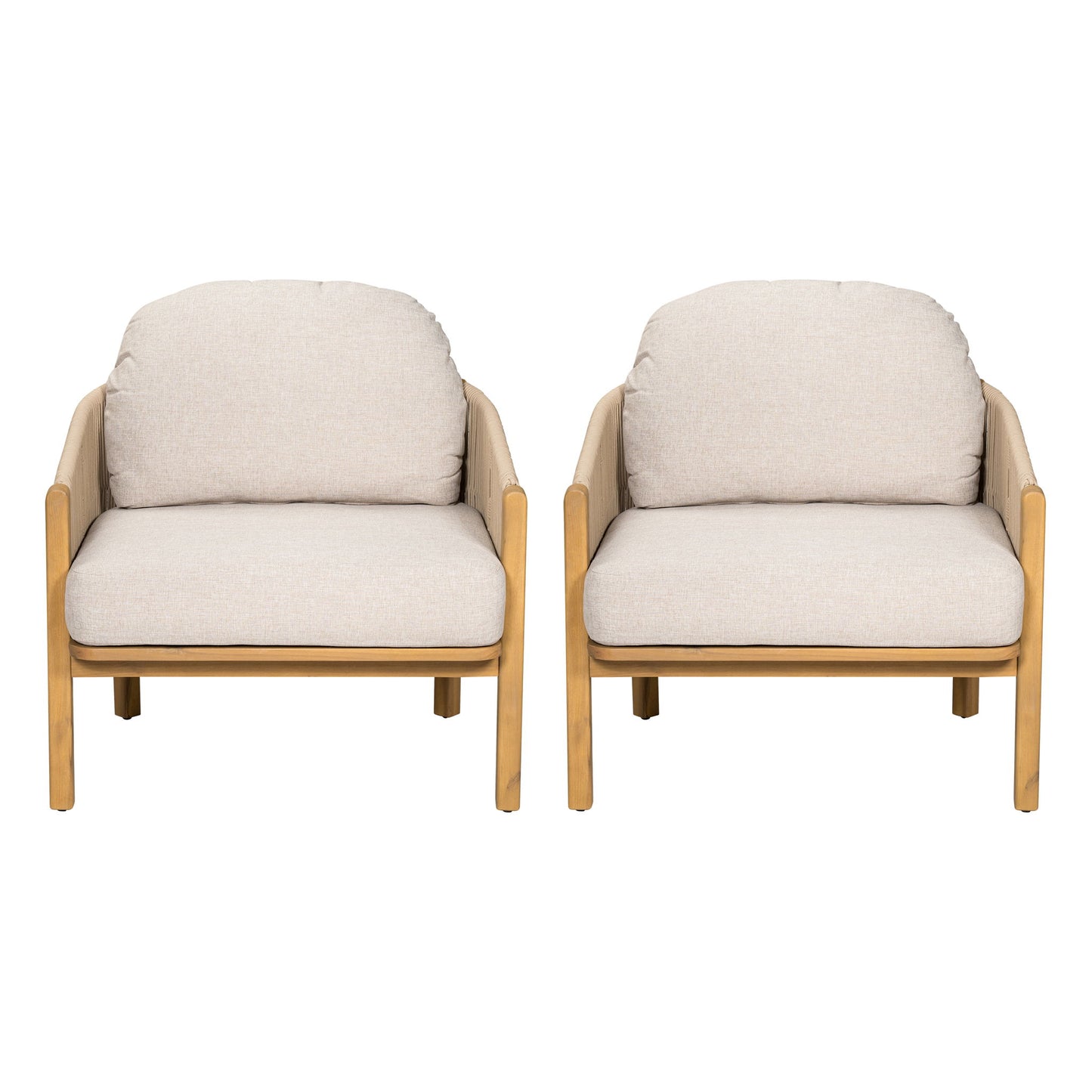 Grotta - Outdoor Wood Club Chair (Set of 2)