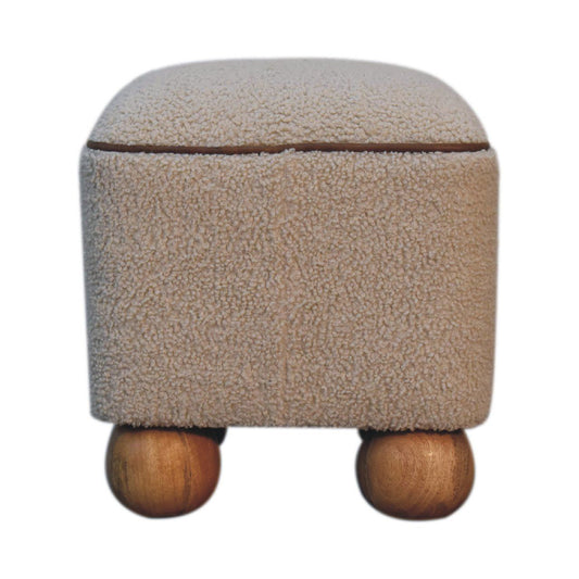 Serenity - Footstool With Ball Feet - Cream