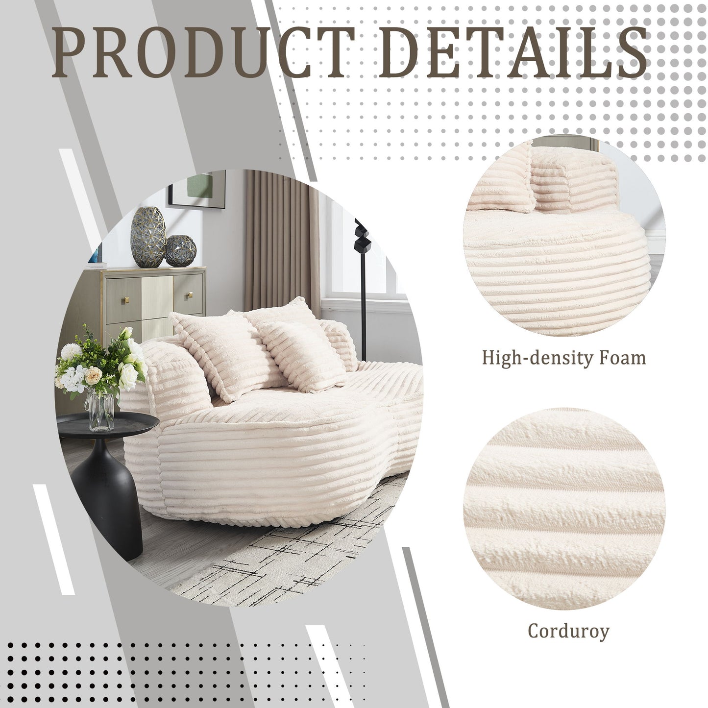 Bean Bag, Lazy Sofa Comfort Lounger High Back Chair