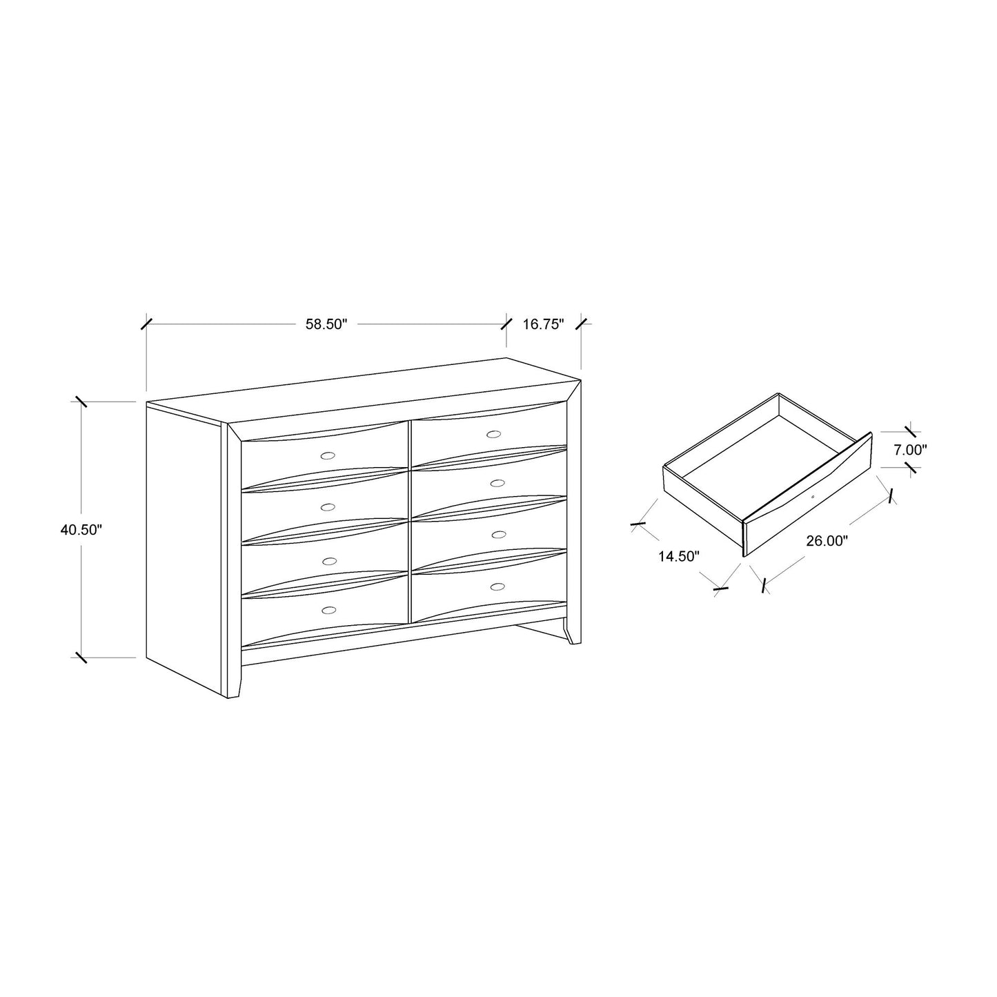 Lucille - Dresser With Spacious Drawers