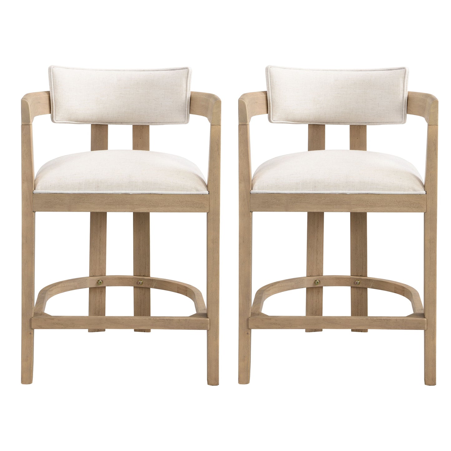 Contemporary Upholstered Counter Stools Set