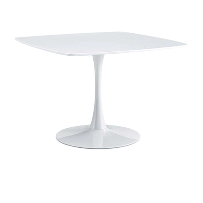 Table Mid-Century Dining Table For 4-6 People With Round MDF Table Top, Pedestal Dining Table, End Table Leisure Coffee Table