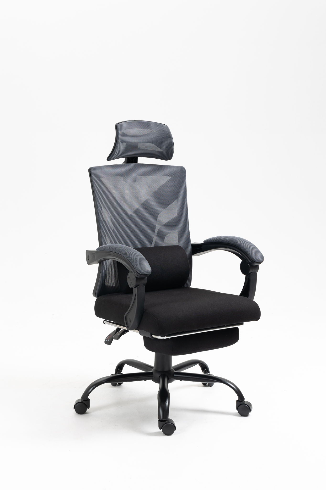 Ergonomic Office Chair, Desk Chair With Adjustable Lumbar Support, High Back Mesh Chair With Wheels, Executive Chair For Home Office - Black