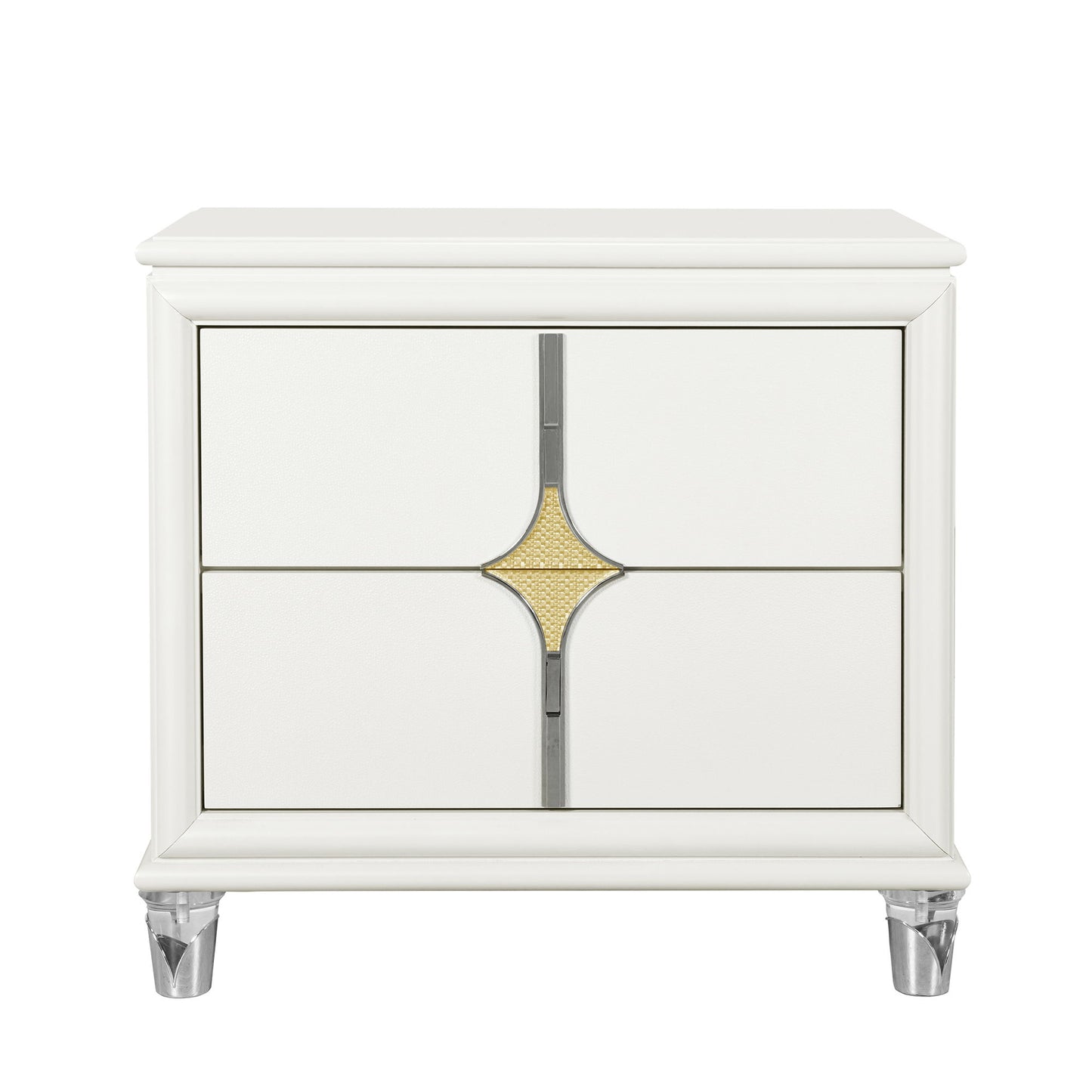 Uriuni - Nightstand - Gold / White