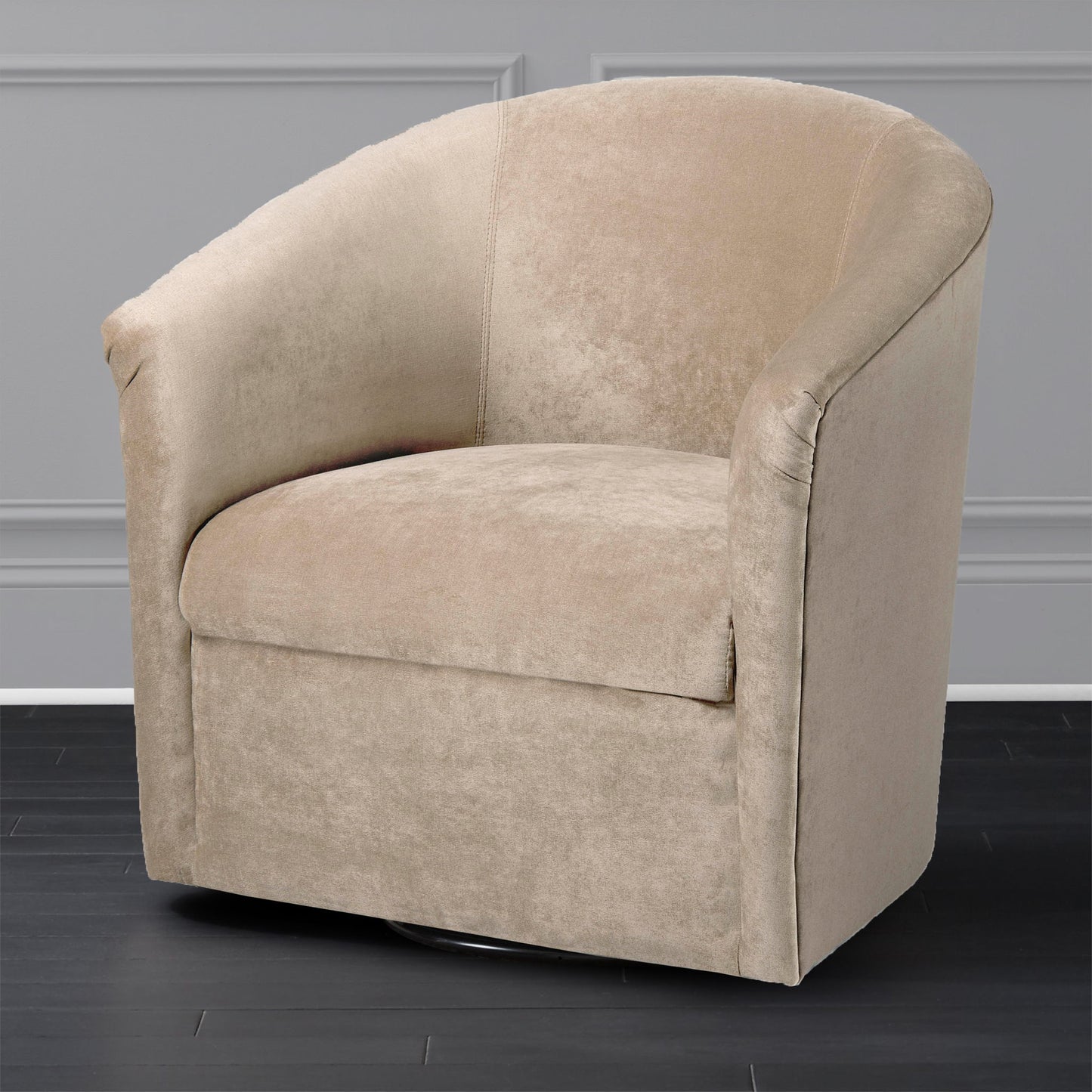 Eden - Swivel Chair With Microfiber Upholstery And Hardwood Frame