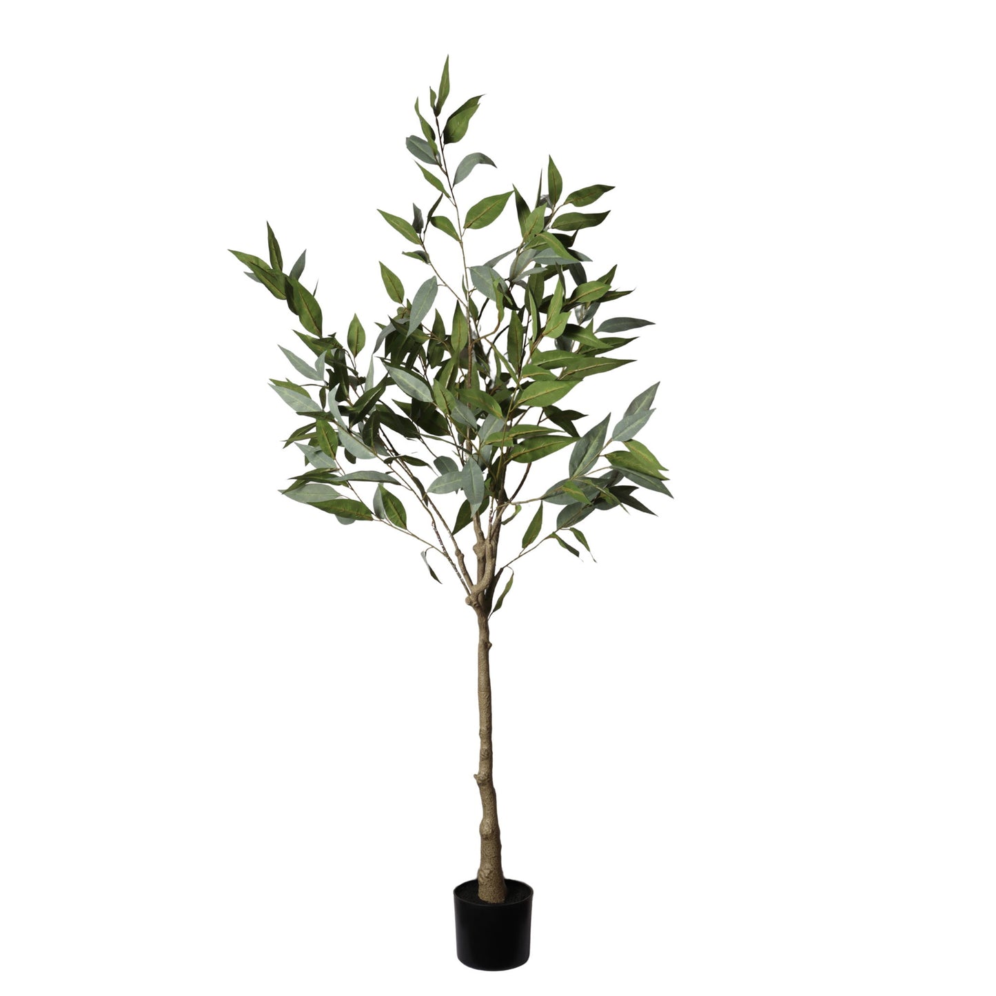 5Ft Realistic Artificial Eucalyptus Tree In Pot With Lush Leaves For Home Office Decor - Green Leaves