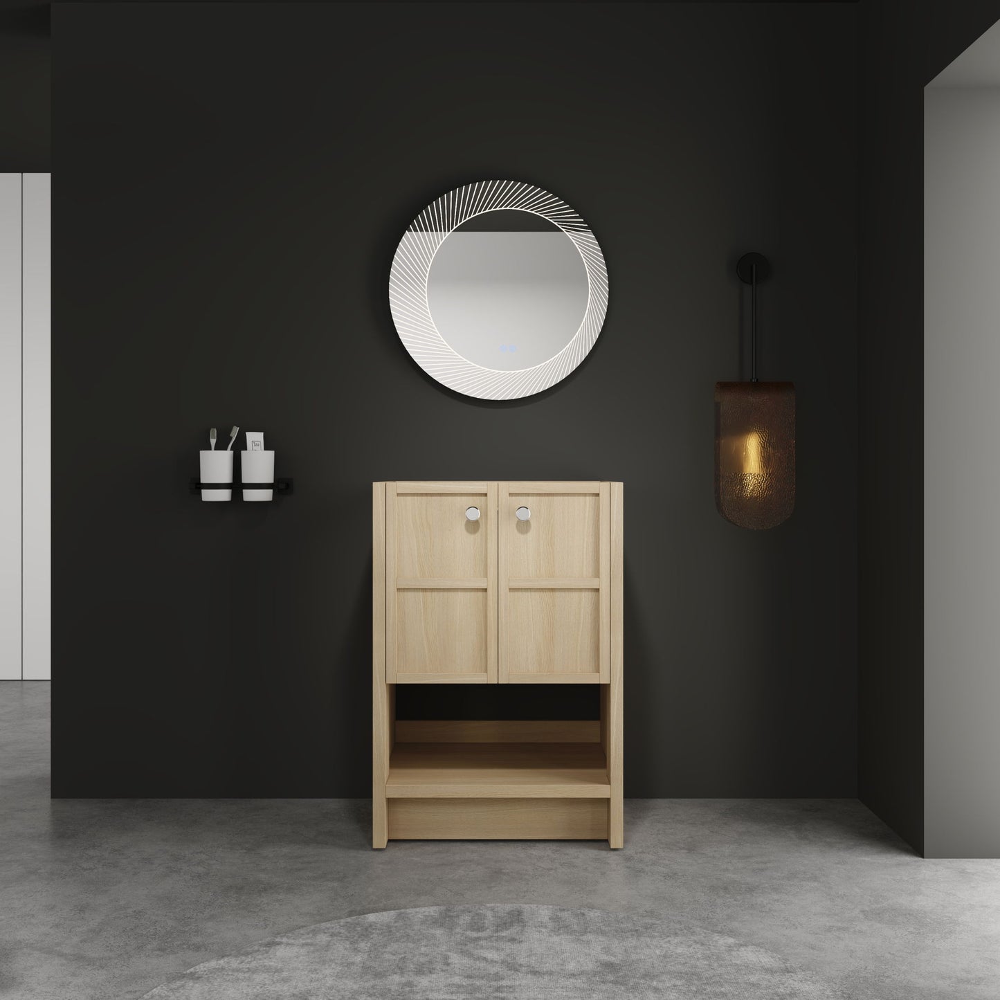Modern Freestanding Bathroom Vanity With 2 Soft Closing Doors