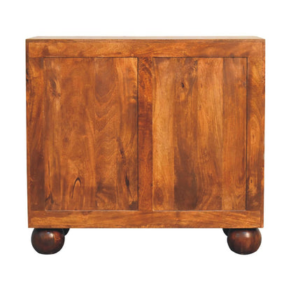 Carved Ball Cabinet - Chestnut