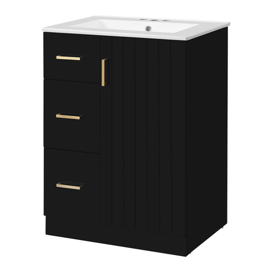 Bathroom Vanity With Under Mount Sink, 2 Drawers And Soft Closing Door