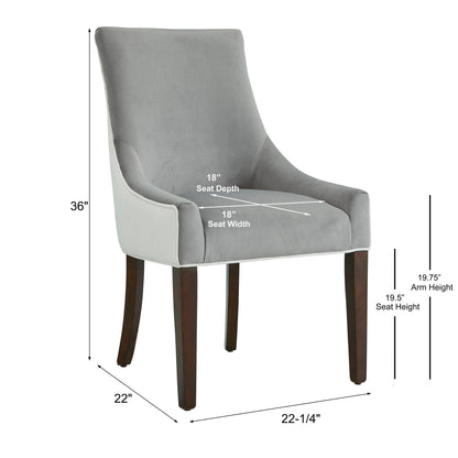 Jackson - Upholstered Dining Chair Elegant Design - Smoke / White