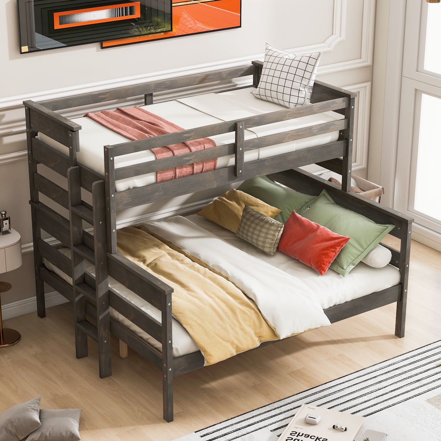 Detachable Design Bunk Bed With Ladder