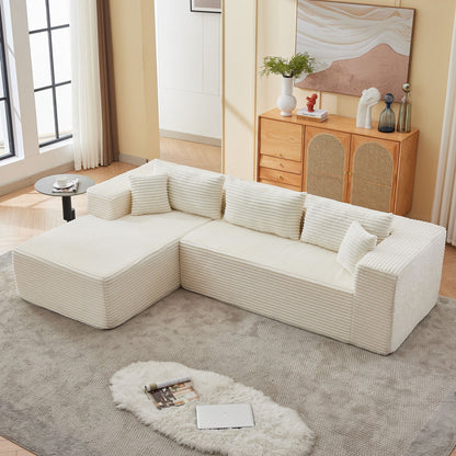 Modular Sofa With Golden Square Legs