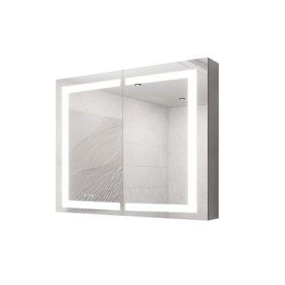 Medicine Cabinet With LED Vanity Mirror, Anti-Fog, Waterproof, Dimmable With Touch Switch