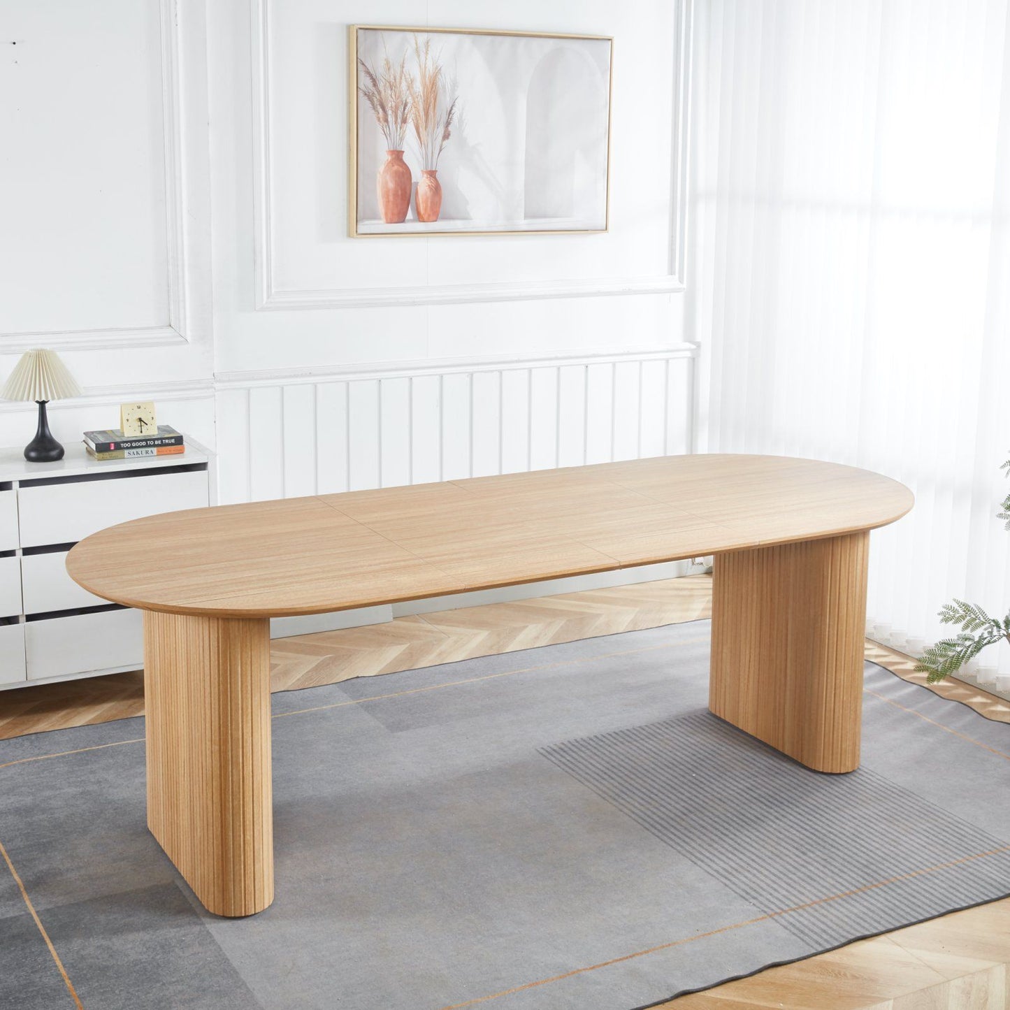 Extensible Dining Table, Suitable For 4 - 6 People - Oak