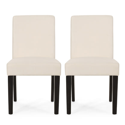 Contemporary Dining Chair With Upholstered Seating And Tapered Legs