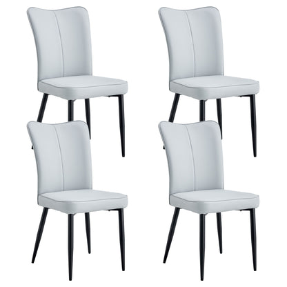 Modern Minimalist Dining Chairs With Metal Legs