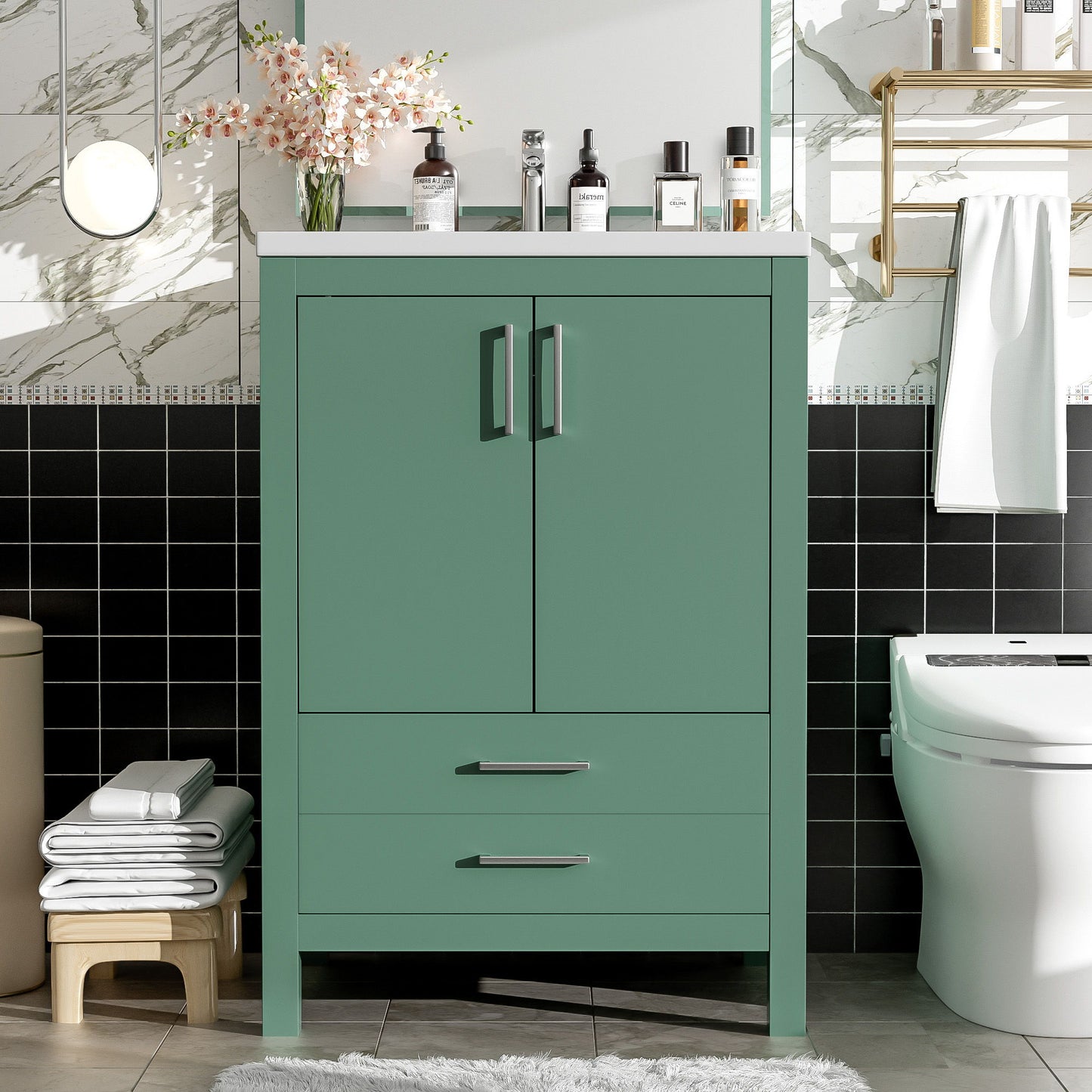 Bathroom Vanity With Sink Combo, Freestanding Storage Cabinet, Soft Closing Doors
