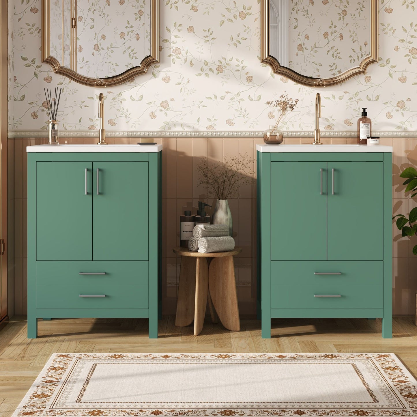 Bathroom Vanity With Sink Combo, Freestanding Storage Cabinet, Soft Closing Doors