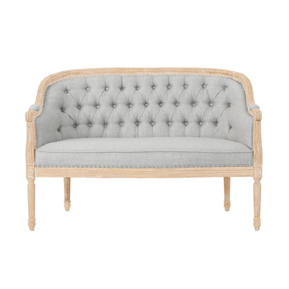 French Country Chesterfield Style Tufted Loveseat
