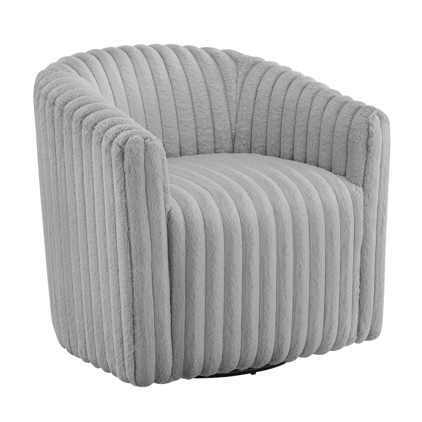 Alexa Barrel Swivel Chair - Grey
