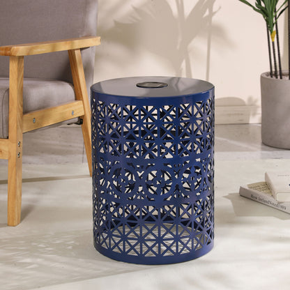 Modern Iron Solar Side Table With Built - In Light