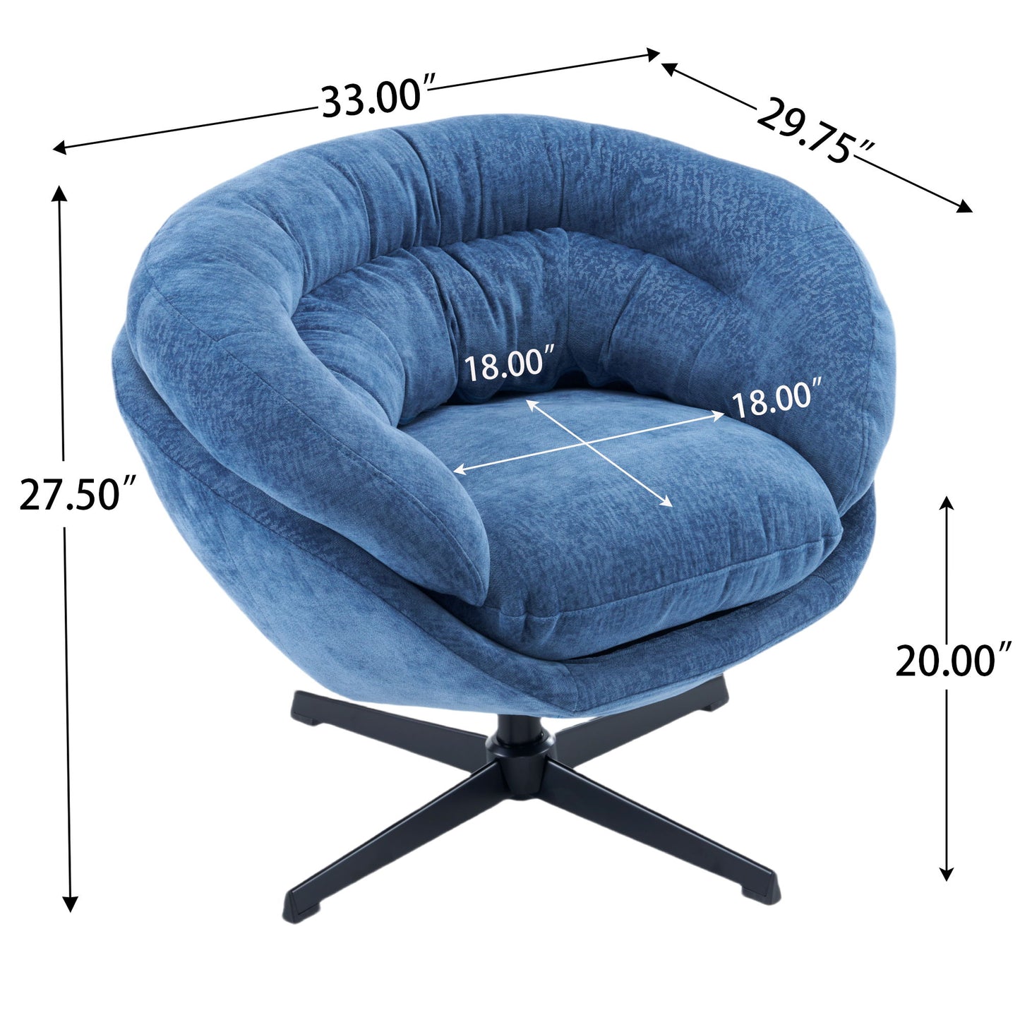 Modern Chenille Office Chair With 360 Degree Swivel