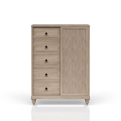 5 Drawer Door Chest - Sand