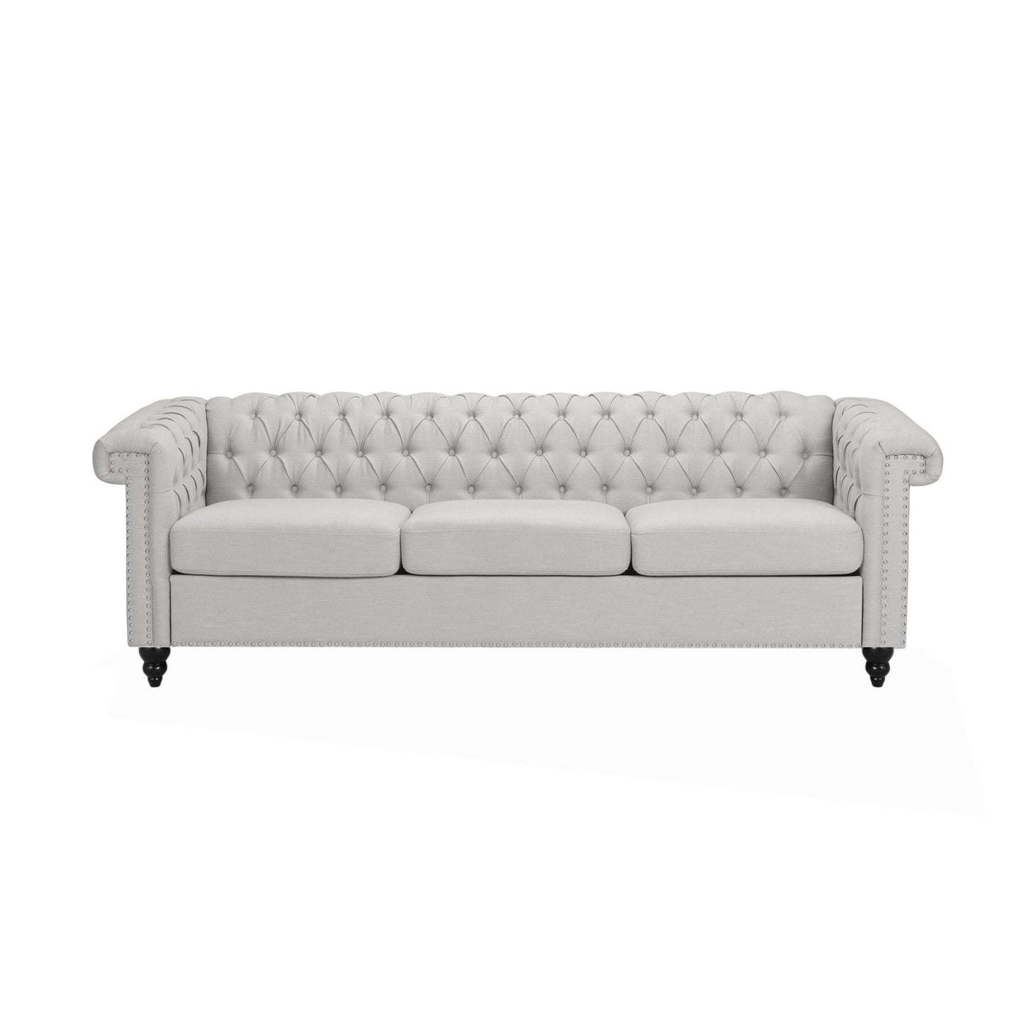 Chesterfield Style 3 Seater Sofa With Deep Button Tufting